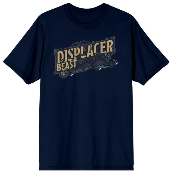 Dungeons & Dragons Game Displacer Beast Men's Navy Blue Graphic Tee-XL
