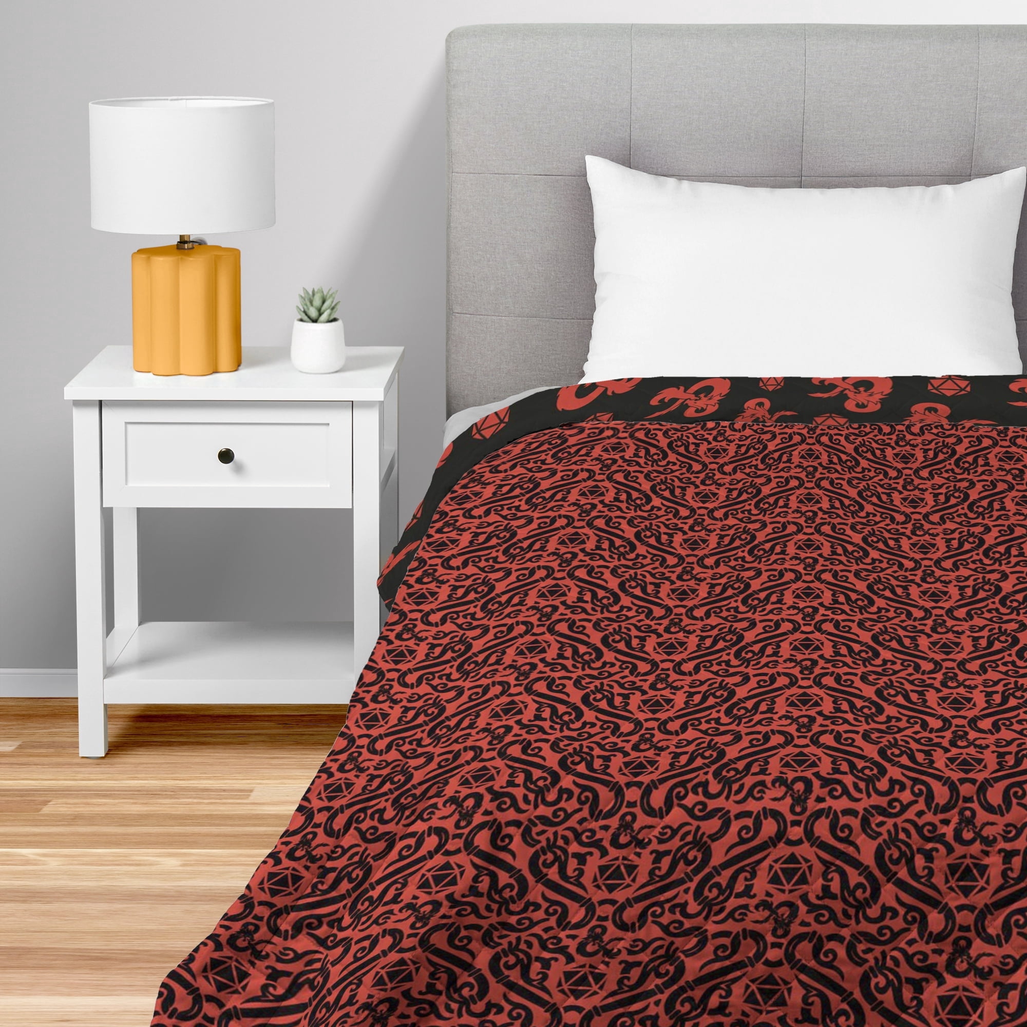 Dungeons & Dragons Heed The Call Twin/Full Quilted Blanket 60x90 inches, Kids Character Bedding