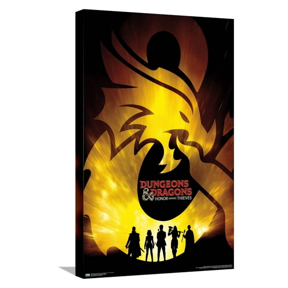Dungeons & Dragons: Honor Among Thieves - Teaser One Sheet Canvas Wall Poster, 14.725" x 22.375"