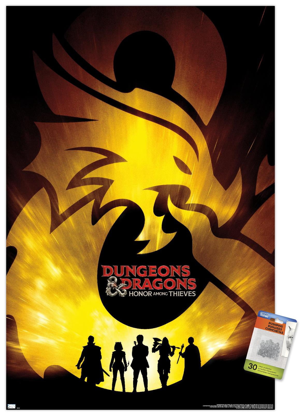 Dungeons & Dragons: Honor Among Thieves - Teaser One Sheet Wall Poster with Pushpins, 22.375" x 34"