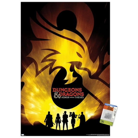Dungeons & Dragons: Honor Among Thieves - Teaser One Sheet Wall Poster with Pushpins, 22.375" x 34"