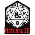 thumbnail image 1 of Dungeons & Dragons Iron-On Patch Natural 20 Ata-Boy 10885, 1 of 3