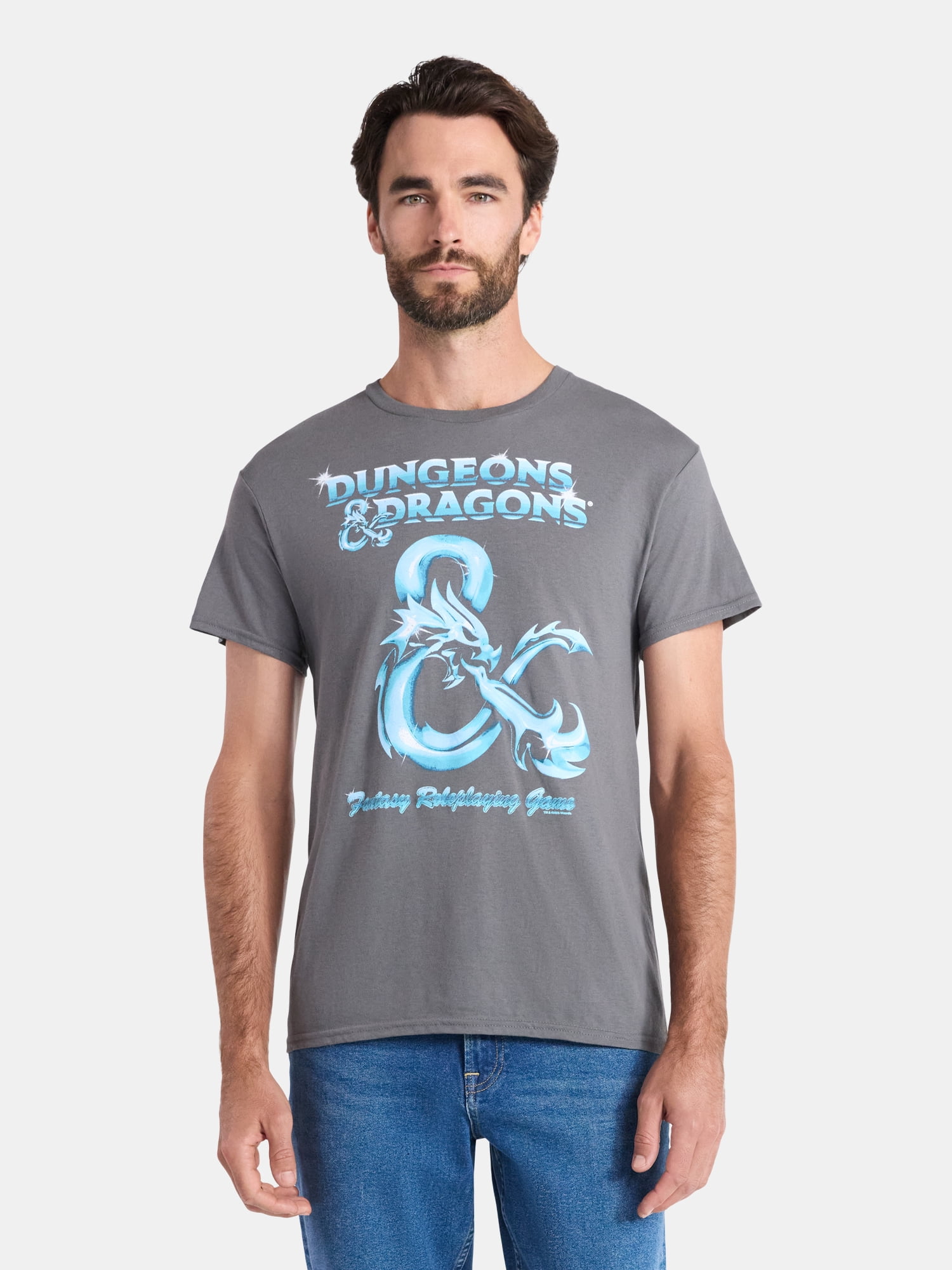 Dungeons and Dragons Men's and Big Men's Ampersand Graphic Tee, Sizes S-3XL