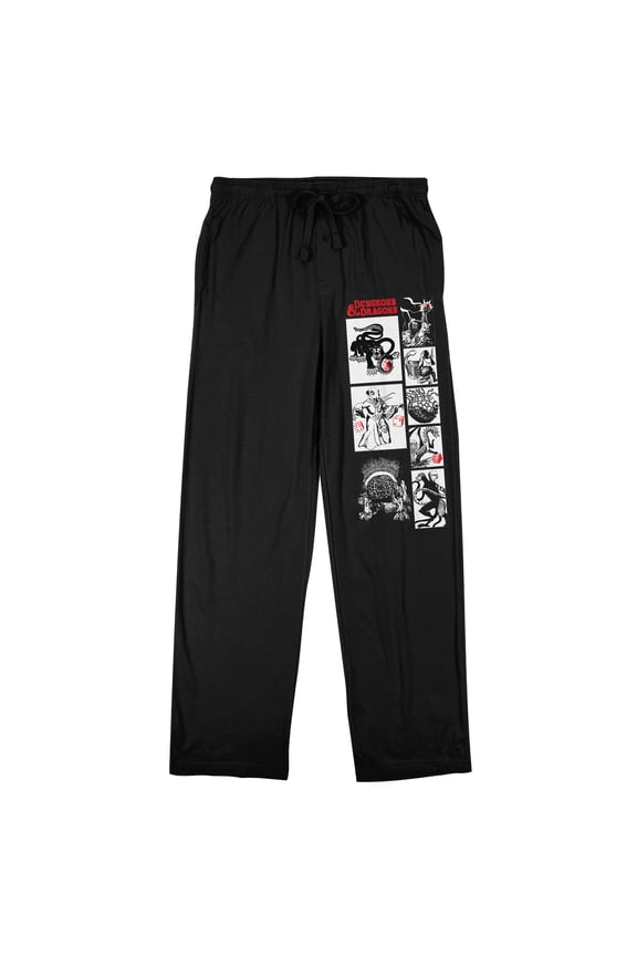 Dungeons & Dragons Monster Grid Adult Black Sleep Pajama Pants-XXL