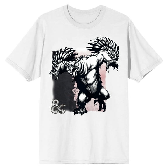 Dungeons & Dragons Owlbear Crew Neck Short Sleeve Men's White T-shirt-XXL