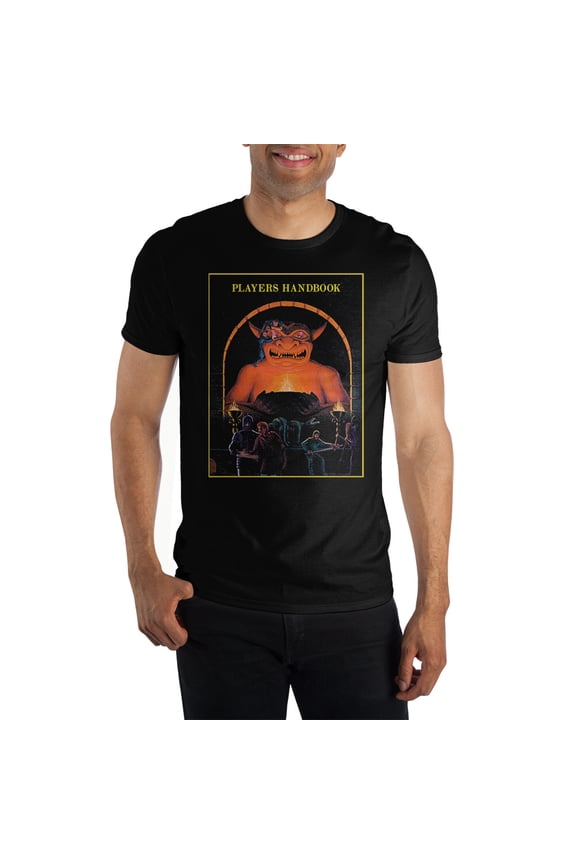 Dungeons & Dragons Player's Handbook Mens Black Graphic Tee Shirt-M
