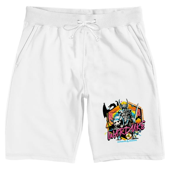 Dungeons & Dragons Quest for the Heartstone Men's White Sleep Pajama Shorts-XXL