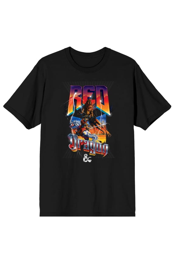 Dungeons & Dragons Red Dragon Men's Black T-shirt
-XL