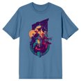 thumbnail image 1 of Dungeons & Dragons Rogue Wizard Cleric Fighter Men's Blue Fog T-shirt, 1 of 6