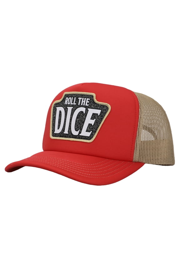 Dungeons & Dragons Roll The Dice Men's Red Foam Trucker Hat