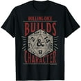 thumbnail image 1 of Dungeons & Dragons Rolling Dice Builds Character Short Sleeve T-Shirt, 1 of 4