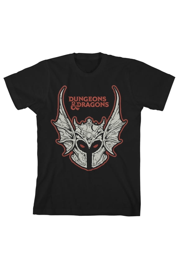 Dungeons & Dragons Winged Helmet Logo Youth Black T-shirt