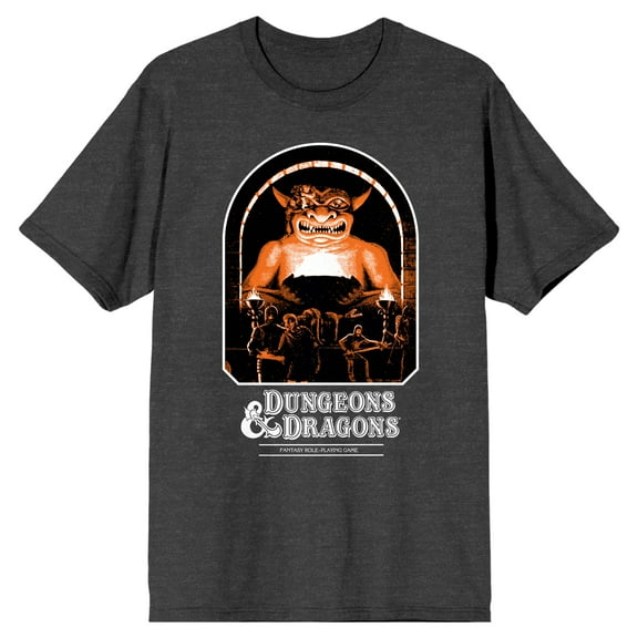 Dungeons & Dragons Wizards Gray Cover Art Men's Athletic Heather T-shirt-3X-Large