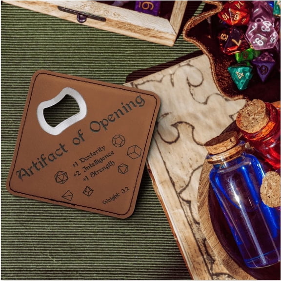 Dungeons and Dragons Artifact of Opening DnD Coaster Bottle Opener | DnD Gift for Men | Dungeon Master Gift | DnD Stuff | D&D Gifts