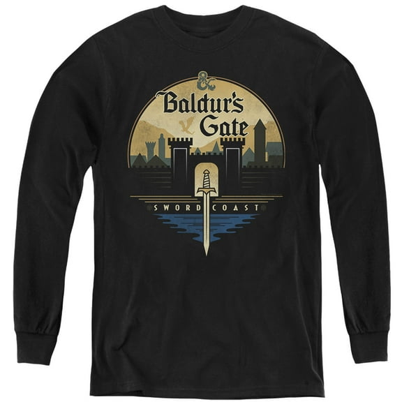 Dungeons and Dragons Baldur's Gate Kids Long Sleeve T-Shirt for Youth Boys and Girls