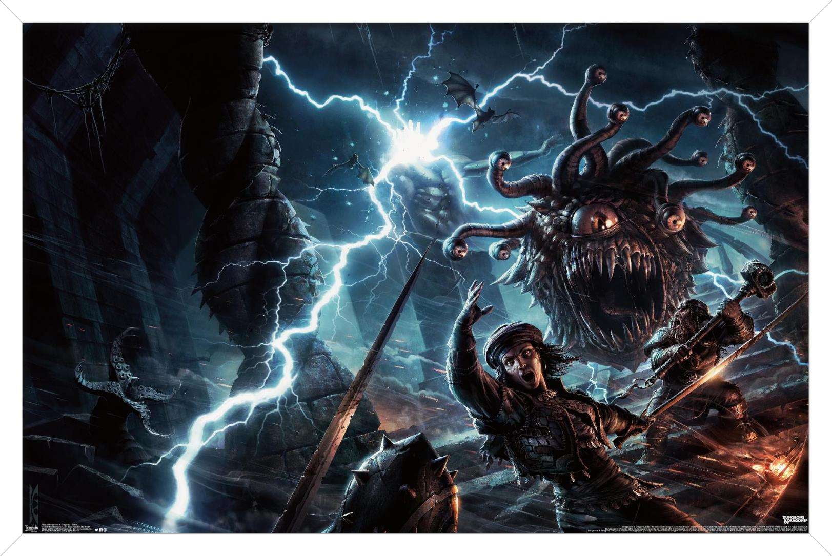 Dungeons and Dragons - Battle Wall Poster, 14.725" x 22.375", Framed
