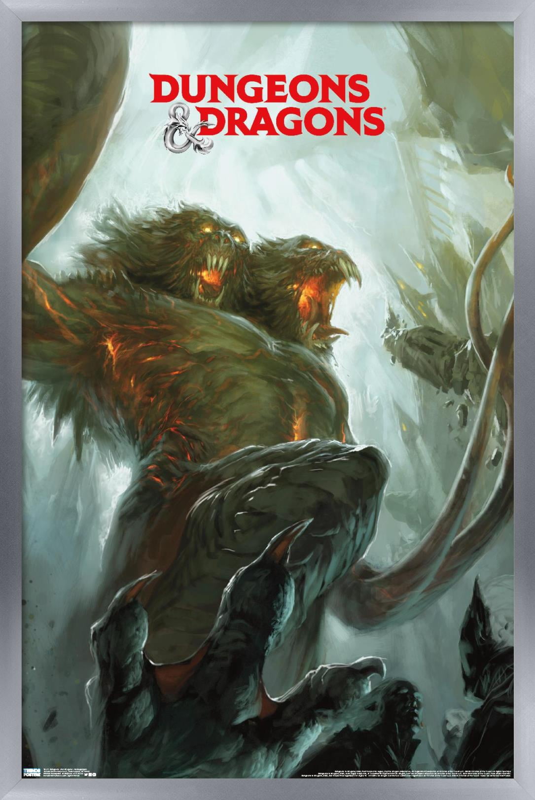 Dungeons and Dragons - Demogorgon Wall Poster, 22.375" x 34", Framed