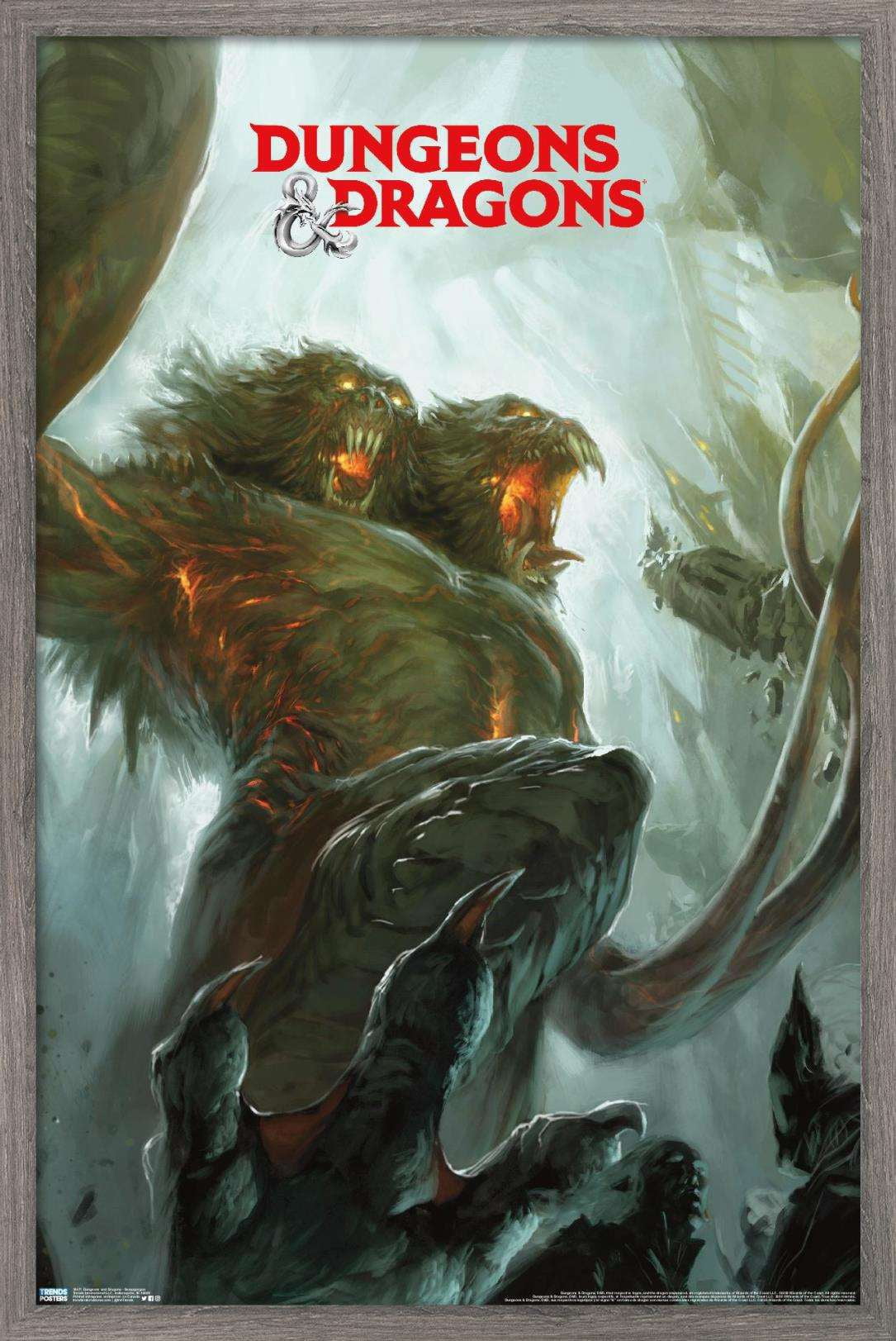 Dungeons and Dragons - Demogorgon Wall Poster, 22.375" x 34", Framed