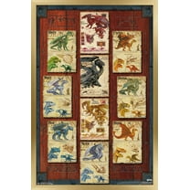 Dungeons and Dragons - Dragon Grid Wall Poster, 14.725" x 22.375", Framed