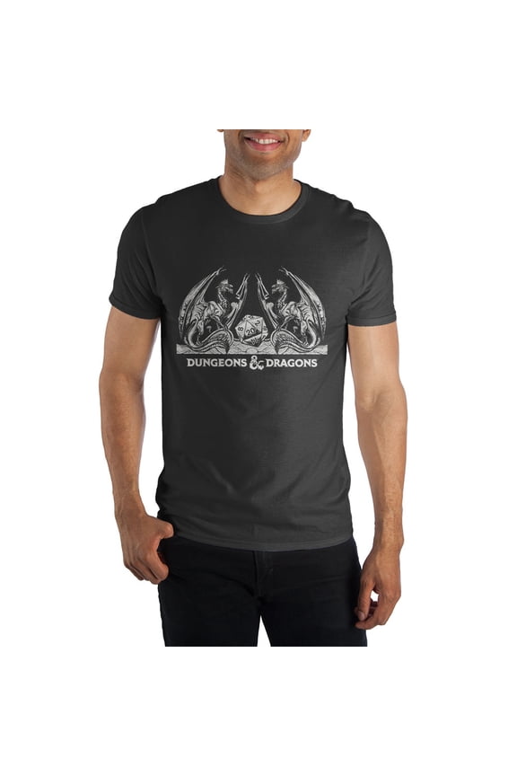 Dungeons and Dragons Dragons with D20 Shirt -XX-Large