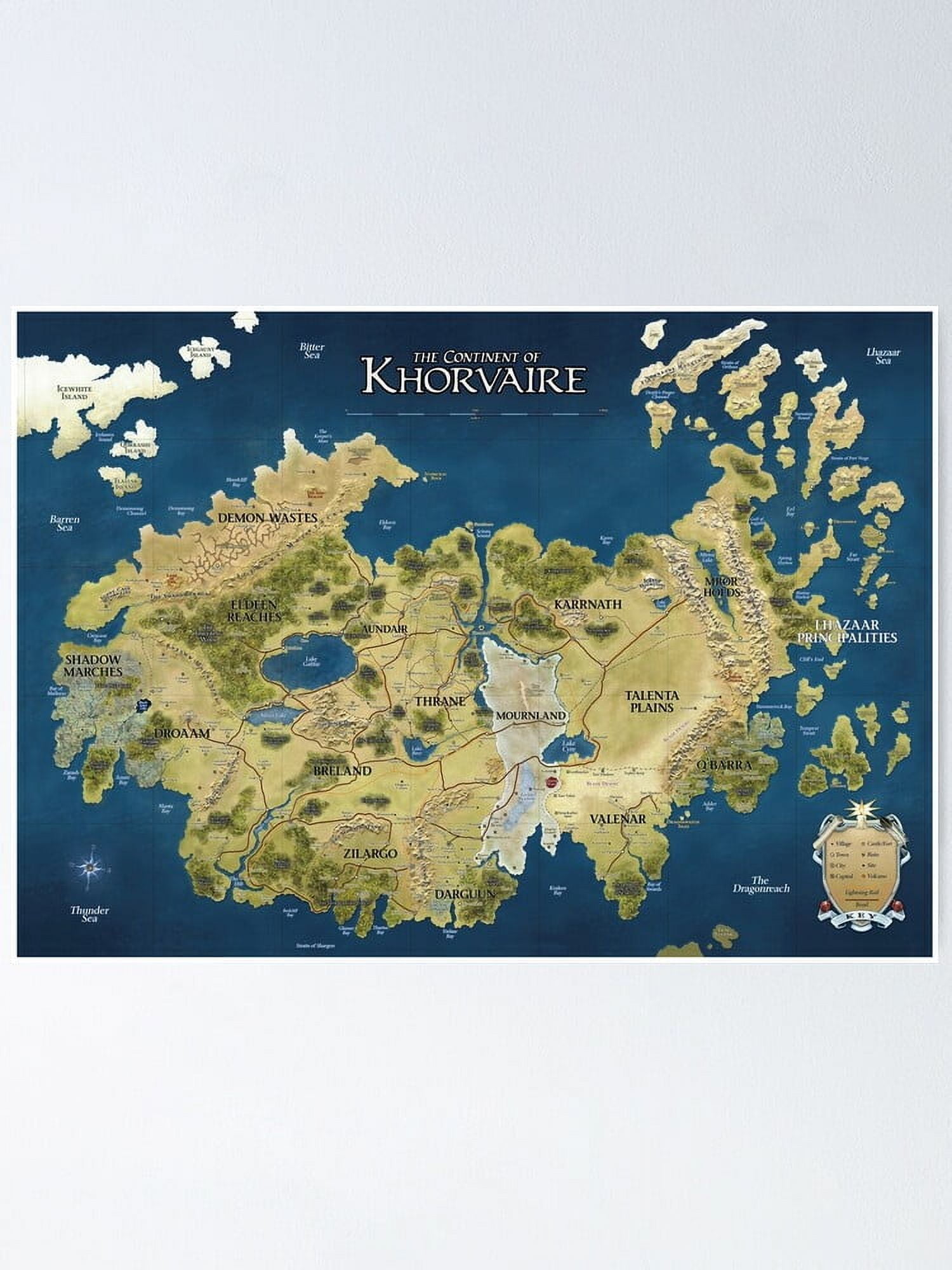 Dungeons and Dragons Eberron: World map of Khorvaire Poster - Walmart.com