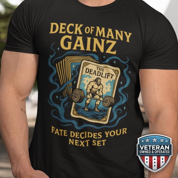 Dungeons and Dragons Gym Workout Shirt DnD Deck of Many Things Parody ...