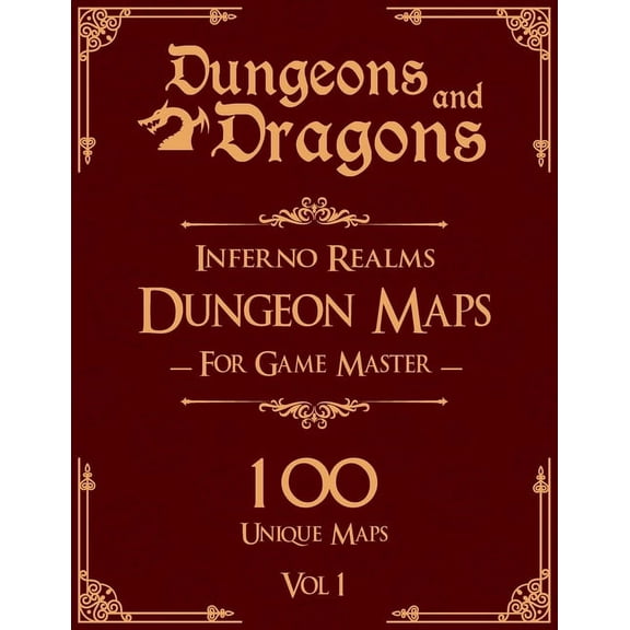 Dungeons and Dragons Inferno Realms Dungeon Maps for Game Masters Vol 1: 100 Unique Underwater Maps and Stories for TTRPGs (Paperback)