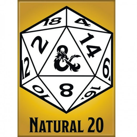 Dungeons and Dragons Natural 20 Magnet
