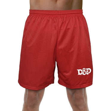 Dungeons and Dragons New Dd Logo Mens Lined Mesh Shorts, Red, Medium
