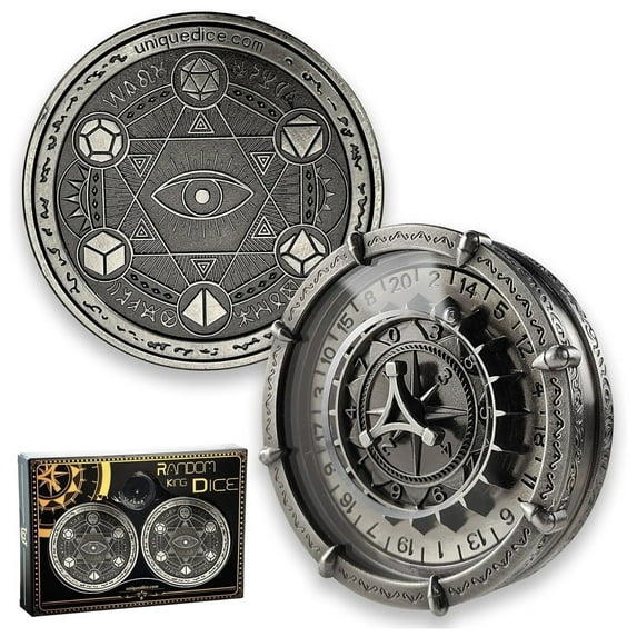 Dungeons and Dragons Random dice King, 7-in-2 Roulette Dice Spinner for Tabletop RPG, Board Game