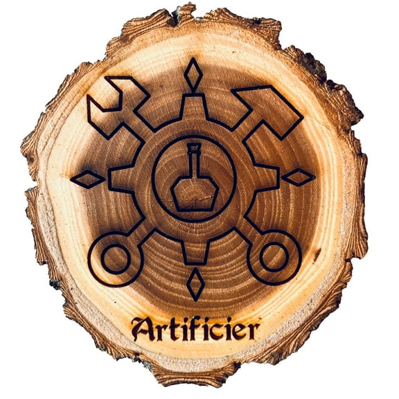 Dungeons and Dragons Real Wood Artificer DnD Coaster | DnD Accessories | DnD Gift for Men | Dungeon Master Gift | DnD Stuff | D&D Gifts