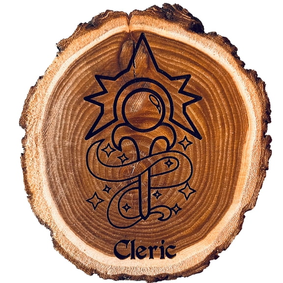 Dungeons and Dragons Real Wood Cleric DnD Coaster | DnD Accessories | DnD Gift for Men | Dungeon Master Gift | DnD Stuff | D&D Gifts