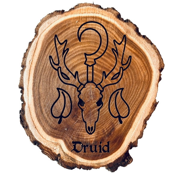 Dungeons and Dragons Real Wood Druid DnD Coaster | DnD Accessories | DnD Gift for Men | Dungeon Master Gift | DnD Stuff | D&D Gifts