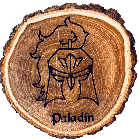 Dungeons and Dragons Real Wood Paladin DnD Coaster | DnD Accessories | DnD Gift for Men | Dungeon Master Gift | DnD Stuff | D&D Gifts