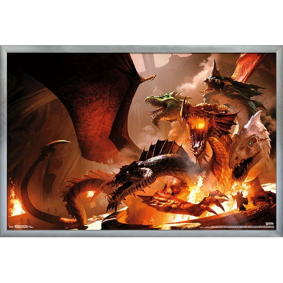 Dungeons and Dragons - TIAMAT Wall Poster, 22.375" x 34", Framed