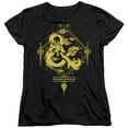 thumbnail image 1 of Dungeons and Dragons Year of the Dragon Gold Logo Women's T Shirt (2X-Large) Black, 1 of 5