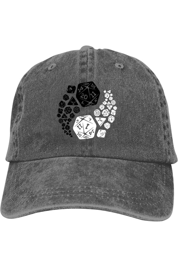 Dungeons and Dragons Yin Yang Baseball Cap Vintage Adjustable Washed Hats Cowboy Hats Denim Dad Hat for Men Women Boy Girl