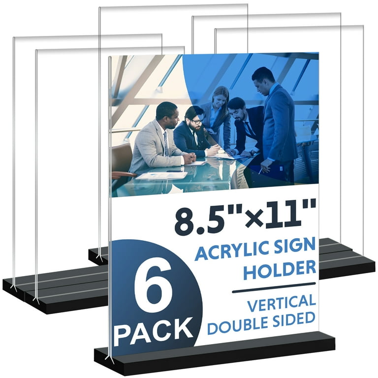 Acrylic Sign Holder, 8.5 x 11, Clear Acrylic Sign Holder, 8.5 x 11, Clear
