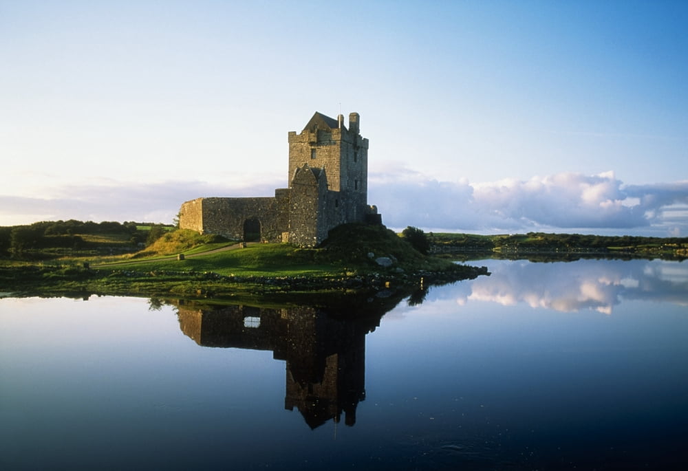 Dunguaire Castle Kinvara County Galway Ireland Historic Castle On Bay Canvas Art - The Irish Image Collection Design Pics (18 x 12)