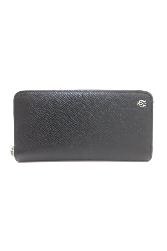 Pre-Owned Dunhill logo long wallet leather women's