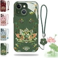 thumbnail image 1 of Dunhuang Lotus Lanyard Hard Case for iPhone 17/16/15/14/13/12 Pro Max, Curranet Phone Case, Full-Coverage Drop Protection Phones Cases ,, 1 of 6