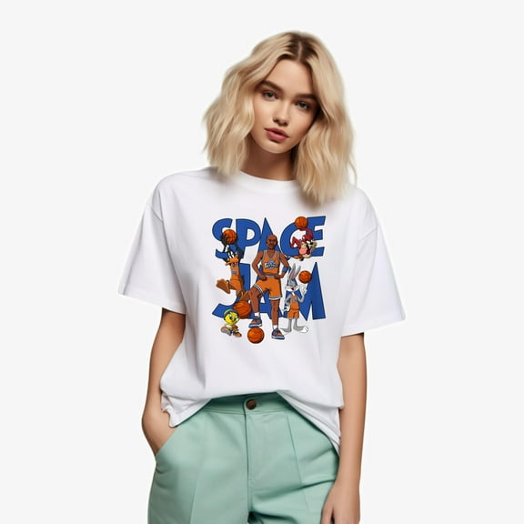 Dunk Low Knicks T-Shirt Match MJ Tune Squad Space Jam Shirt, for men & women, up to size 5XL