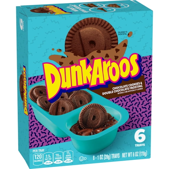 DunkAroos Chocolate Cookies and Double Chocolate Frosting, 6 Count