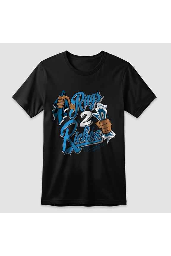 9 Retro Powder Blue Shirts, Powder Blue 9s Graphic Tee, Black Wolf Grey 12s, Diffused Blue 11s, Rag 2 Riches Unisex Shirt