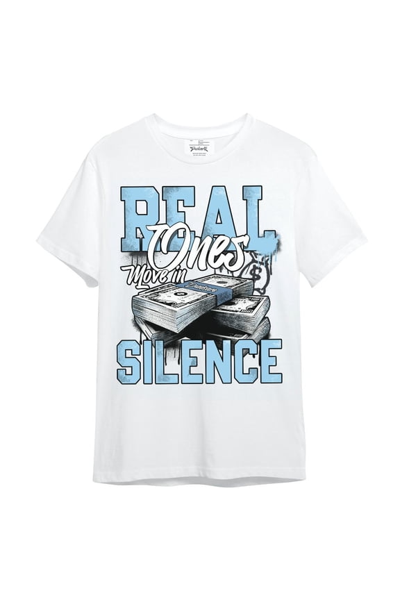Legend Blue 11s Shirt, Move in Silence Money Graphic Tees Men Y2K Tops Women Clothing