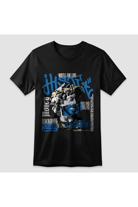 Shirt to Match 4 Military Blue Shirt, Hustles Streetwear Military Blue 4s Graphic Tee for Men Women