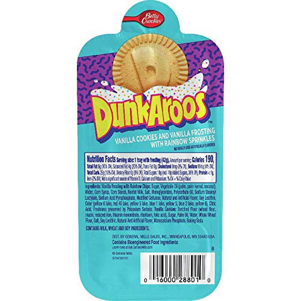 Dunkaroo Icing Dunkaroos Vanilla Cookies FEV6 and Vanilla Frosting with Rainbow ...