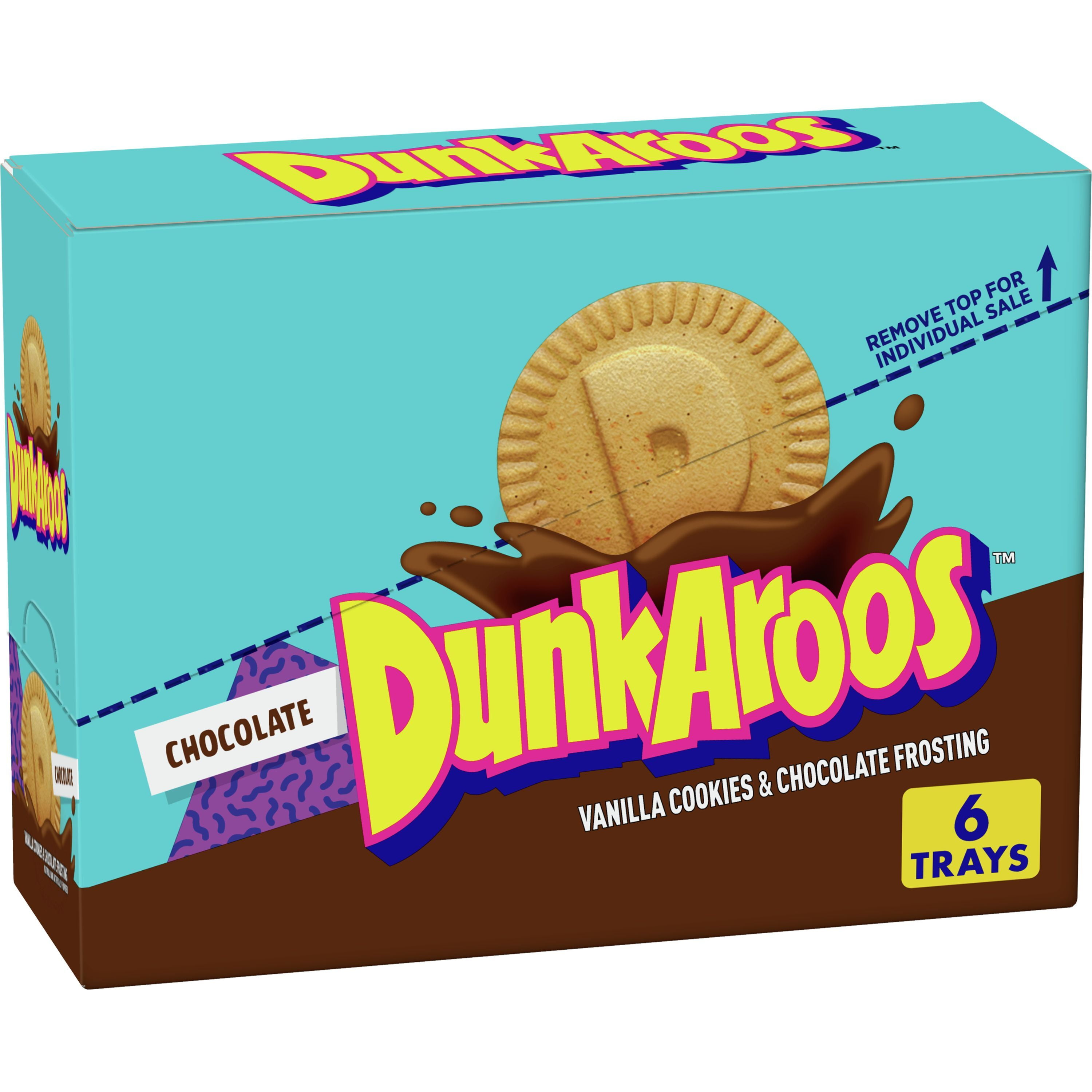 Dunkaroos Vanilla Cookies and Chocolate Frosting, 1.5 oz, 6 ct
