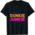 thumbnail image 1 of Dunkie Junkie Funny Donut Lover Parody T Shirt Black 3X-Large, 1 of 5