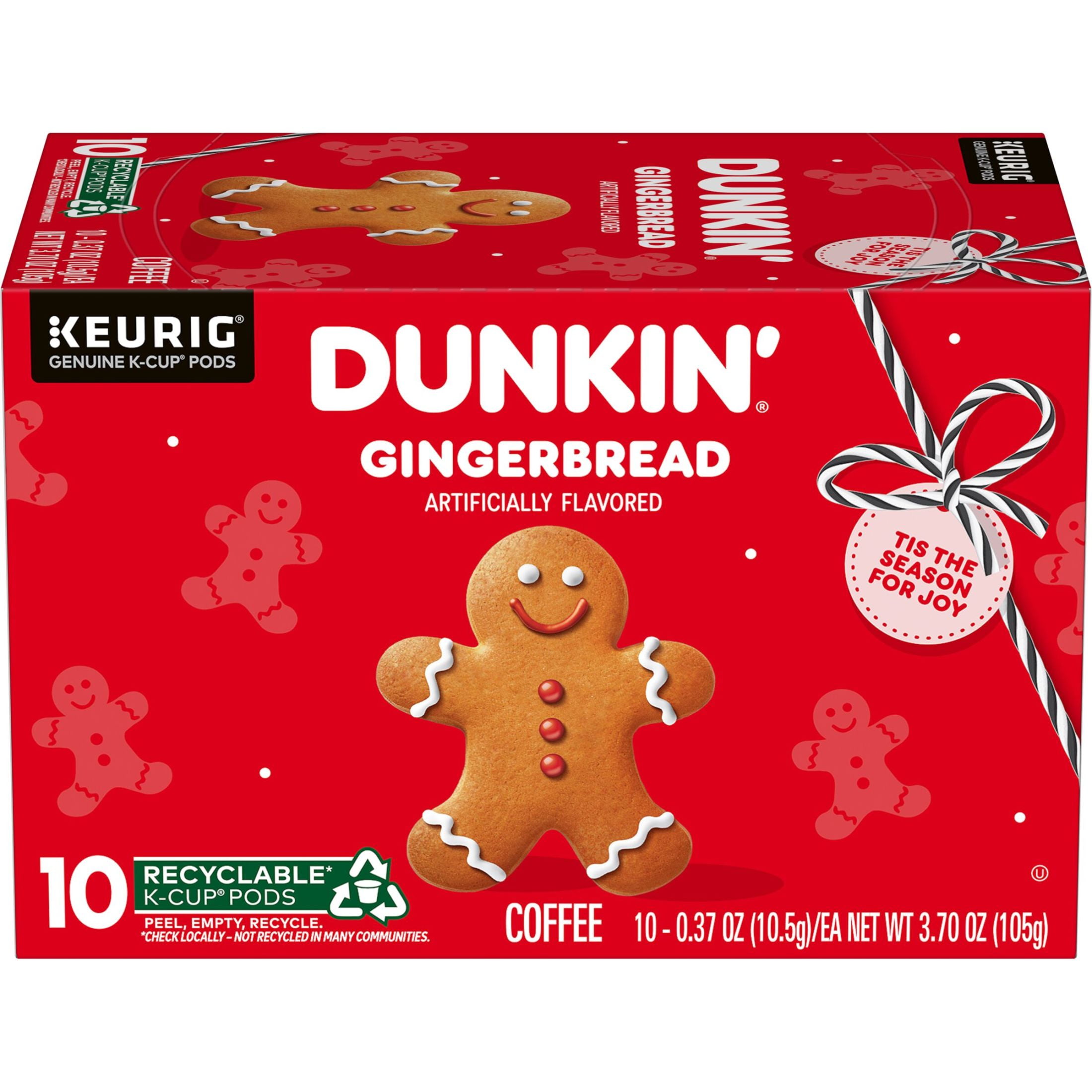 Dunkin Gingerbread Artificially Flavored Coffee, K Cup Pods, 10 Ct.